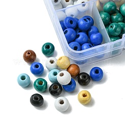160Pcs 8 Styles Natural Wood Beads&nbsp;WOOD-FS0001-18