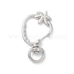 イチゴ合金スイベルクラスプ  長持ちメッキ  プラチナ  39x23x5.5mm  穴：9x5mm&nbsp;LS-FIND-L012-01P