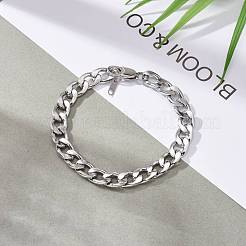 Tarnish Resistant 304 Stainless Steel Curb Chains Bracelets&nbsp;BJEW-JB06273-02