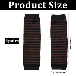 4 Pairs Acrylic Fiber Yarn Knitting Fingerless Gloves&nbsp;AJEW-DJ0001-58D