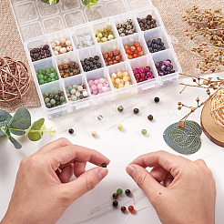 450Pcs 18 Colors Natural & Synthetic Gemstone Beads&nbsp;G-YS0001-10