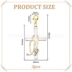 201 Stainless Steel Rhinestones Pendant Decorations&nbsp;FIND-WH0366-408