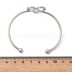 304 Stainless Steel Cuff Bangles for Women&nbsp;BJEW-Z150-02P-01