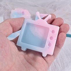 流砂シリコーン型  レジン型  UVレジン用  エポキシ樹脂工芸品作り  テレビ  ホワイト  71.5x62x11mm  インナーサイズ：67x58x10mm&nbsp;DIY-A012-03
