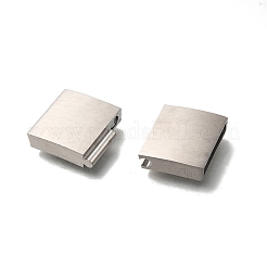 304ステンレススチール製マグネット留め具  長方形  ステンレス鋼色  30x16.5x5mm  穴：3x15mm&nbsp;STAS-D382-06B-P