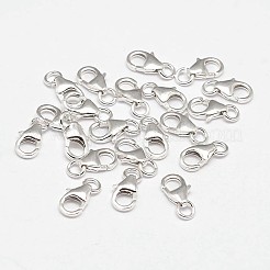 925スターリングシルバーカニカン  丸カン付き  銀  14x9x3.5mm  穴：4mm&nbsp;STER-F014-09D