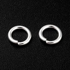ラックメッキ真鍮オープン丸カン  カドミウムフリー＆鉛フリー  ラウンド  長持ちメッキ  925銀メッキ  6x1mm  18ゲージ  内径：4mm&nbsp;KK-O139-18O-S