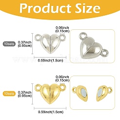 10 Bags Alloy Magnetic Clasps with Loops&nbsp;FIND-FS0004-88G