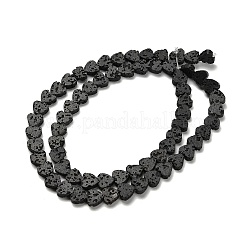 Synthetic Lava Rock Dyed Beads Strands&nbsp;G-R010-01F