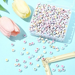 111G Craft Acrylic Horizontal Hole Letter Beads&nbsp;SACR-FS0001-35