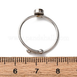 調節可能な304ステンレススチール製カフリング部品  201ステンレススチールトレイフラットラウンド付き  ステンレス鋼色  トレイ：4mm  1mm  内径：17mm&nbsp;STAS-D372-08P-01