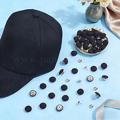 48Sets Flat Round Polyester Covered Aluminum Buttons&nbsp;DIY-NB0016-27