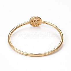 Rack Plating Brass Micro Pave Cubic Zirconia Bangles&nbsp;BJEW-E071-16G-01