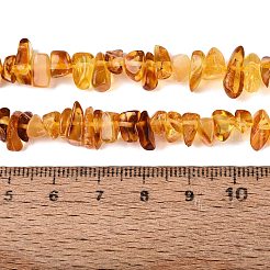 天然琥珀ビーズ連売り  チップ  4~12x4~12x1.5~7mm  穴：0.6~0.7mm  約102~106個/連  14.96~15.16インチ（38~38.5cm）&nbsp;G-N371-21A-01