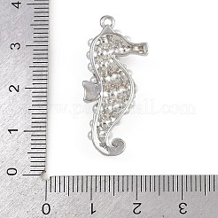 Sea Horse Brass ABS Imitation Pearl Pendants&nbsp;KK-I352-04E-P