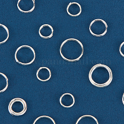 20Pcs 4 Styles 925 Sterling Silver Split Jump Rings&nbsp;STER-BBC0006-57
