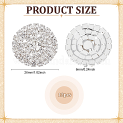 12Pcs Alloy Rhinestone Cabochons&nbsp;FIND-PH0026-39S