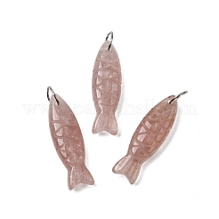 Natural Mixed Stone Carved Pendants&nbsp;G-G314-01P