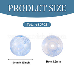 80Pcs Handmade Transparent Lampwork Beads&nbsp;FIND-TAD0001-04A