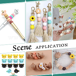 12Pcs 3 Colors Silicone Focal Beads&nbsp;SIL-NB0001-44