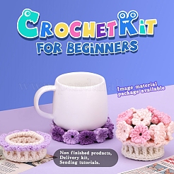 DIY編み物キット  糸も含めて  木製かぎ針1個  プラスチック製アイニードル4本  プラスチックマーカー6個  針糸1本とサテンリボン1m  ミックスカラー  パッケージサイズ：23.5x18.5x8.5センチメートル&nbsp;PW-WG27505-01