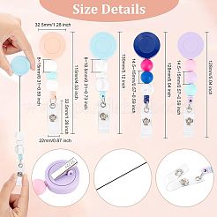 4Pcs 4 Style Plastic Badge Reels&nbsp;AJEW-OC0003-34
