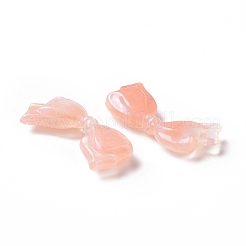 不透明なアクリルビーズ  キラキラビーズ  蝶結び  ライトサーモン  13.5x29x5.5mm  穴：1.8mm  約415個/500g&nbsp;OACR-E014-15B