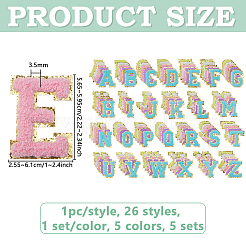 5 Sets 5 Colors Embroider Thread Iron on/Sew On Patches&nbsp;PATC-DC0001-09