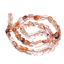Natural Hematoid Quartz/Ferruginous Quartz Beads Strands&nbsp;G-B047-01A-01