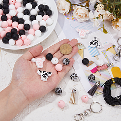 DIY Silicone Beads Keychain Making Kits&nbsp;DIY-FI0001-15