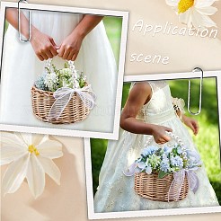 Wickerwork Baskets with Plastic Beaded Handle&nbsp;AJEW-CP0010-62