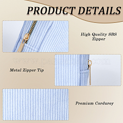 Corduroy Cloth Cosmetic Zipper Bags&nbsp;AJEW-WH20017-50A