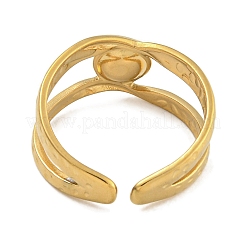 304 Stainless Steel Open Cuff Ring Components&nbsp;RJEW-U014-01G