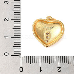 Rack Plating Brass & Clear Cubic Zirconia Pendants&nbsp;KK-S372-29G