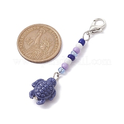 Ocean Themed 4Pcs 4 Colors Handmade Porcelain Pendant Decorations&nbsp;HJEW-JM01697