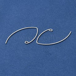 スターリングシルバーのマーキスイヤリングワイヤー925本  ピアスフック  銀  32x18mm  穴：2mm  ピン：1mm&nbsp;EJEW-NH0003-01S