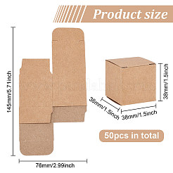 クラフト紙箱  正方形  ダークチソウ  3.8x3.8x3.8cm&nbsp;LS-CON-BC0004-91
