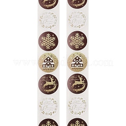500Pcs Christmas Theme Round Stickers&nbsp;AJEW-S090-04B