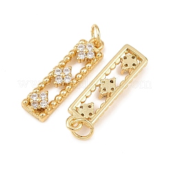 Brass Micro Pave Cubic Zirconia Pendants&nbsp;KK-Z146-30G