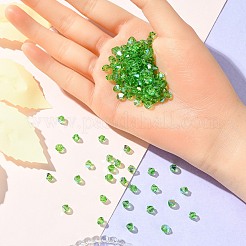 プレシオサ®クリスタルビーズ  チェコクリスタル  双円錐形(451 69 302 ロンデル)  50520 200 ペリドット ab  5mm  穴：1mm&nbsp;X-PRC-BA5-50520-200