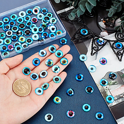 クラフトガラス人形の目100個  ぬいぐるみの目  半円  ミックスカラー  ミックスカラー  12mm&nbsp;DIY-PH0006-27