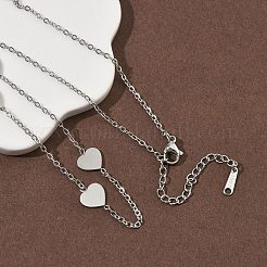 304 Stainless Steel Link Chain Necklaces for Women Men&nbsp;NJEW-K292-01F-P