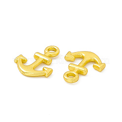 ラックメッキ合金チャーム  カドミウムフリー＆鉛フリー＆ニッケルフリー  チャームアンカー  マットゴールドカラー  13.5x10.5x2mm  穴：1.8mm&nbsp;FIND-G045-20MG