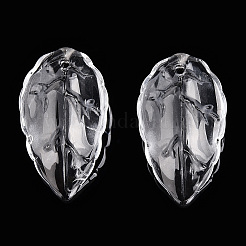 透明なガラスの花びらビーズ  紅葉  透明  22.5x12.5x5mm  穴：1.2~1.4mm  約980~1000個/セット&nbsp;GLAA-N001-20