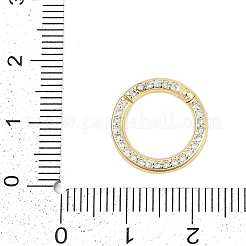 Brass Micro Pave Cubic Zirconia Twister Clasp&nbsp;X-KK-G522-16G