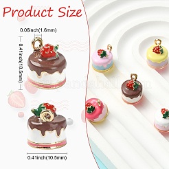 5Pcs 5 Colors Alloy Enamel Pendants&nbsp;ENAM-CJ0007-63
