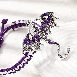 Pterosaur Alloy Enamel & Rhinestones Link Bracelets&nbsp;BJEW-A165-01A