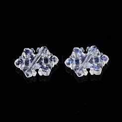 透明なアクリルビーズ  グリッターパウダー  スノーフレーク  透明  12x11.5x2.5mm  穴：1.5mm  約2500個/500g&nbsp;OACR-N008-101