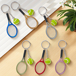 6Pcs 6 Colors Sports Theme Plastic Keychains&nbsp;KEYC-CY0001-05