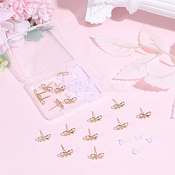 20Pcs Brass Stud Earring Findings&nbsp;KK-SC0007-79